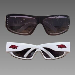 *NWT* Arkansas Razorbacks White & Rhinestone‎ Sunglasses